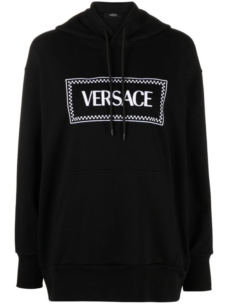 Versace  logo-embroidered hoodie