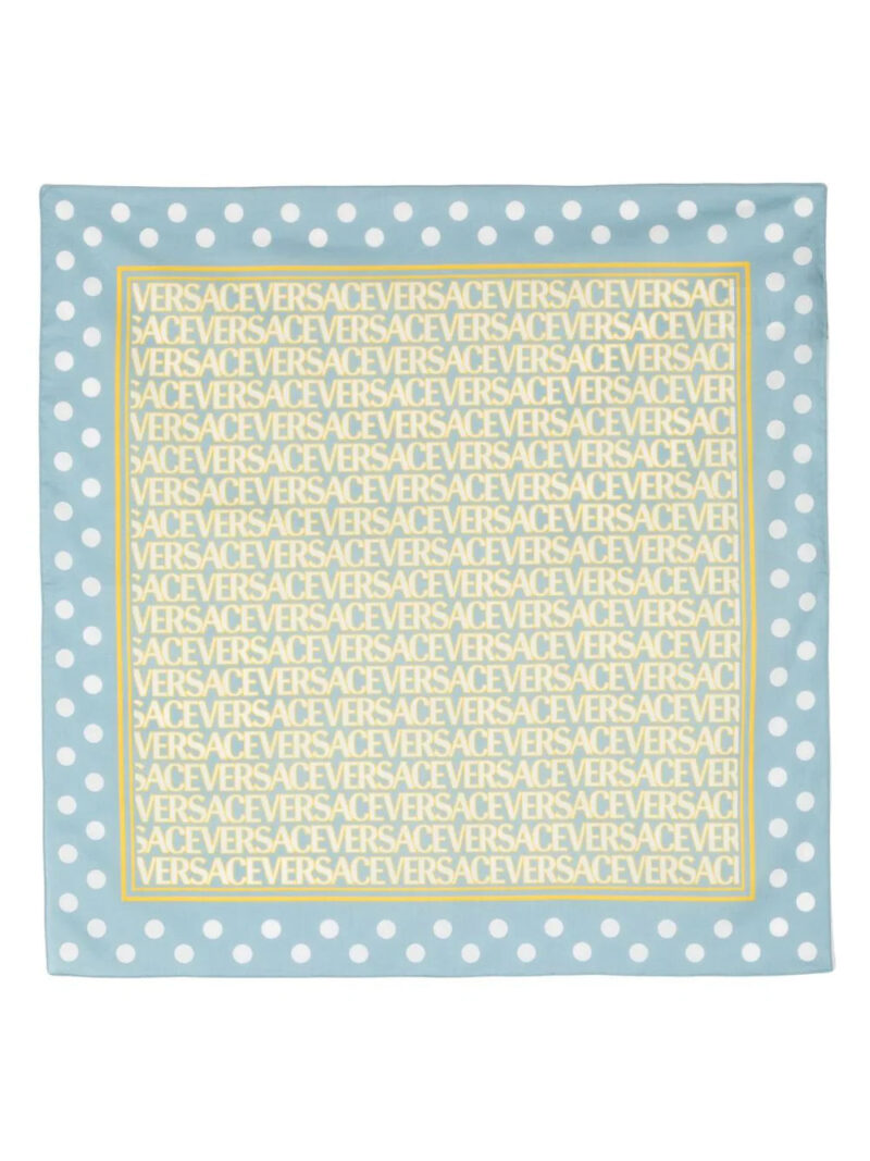 Versace  logo polka-dot print scarf