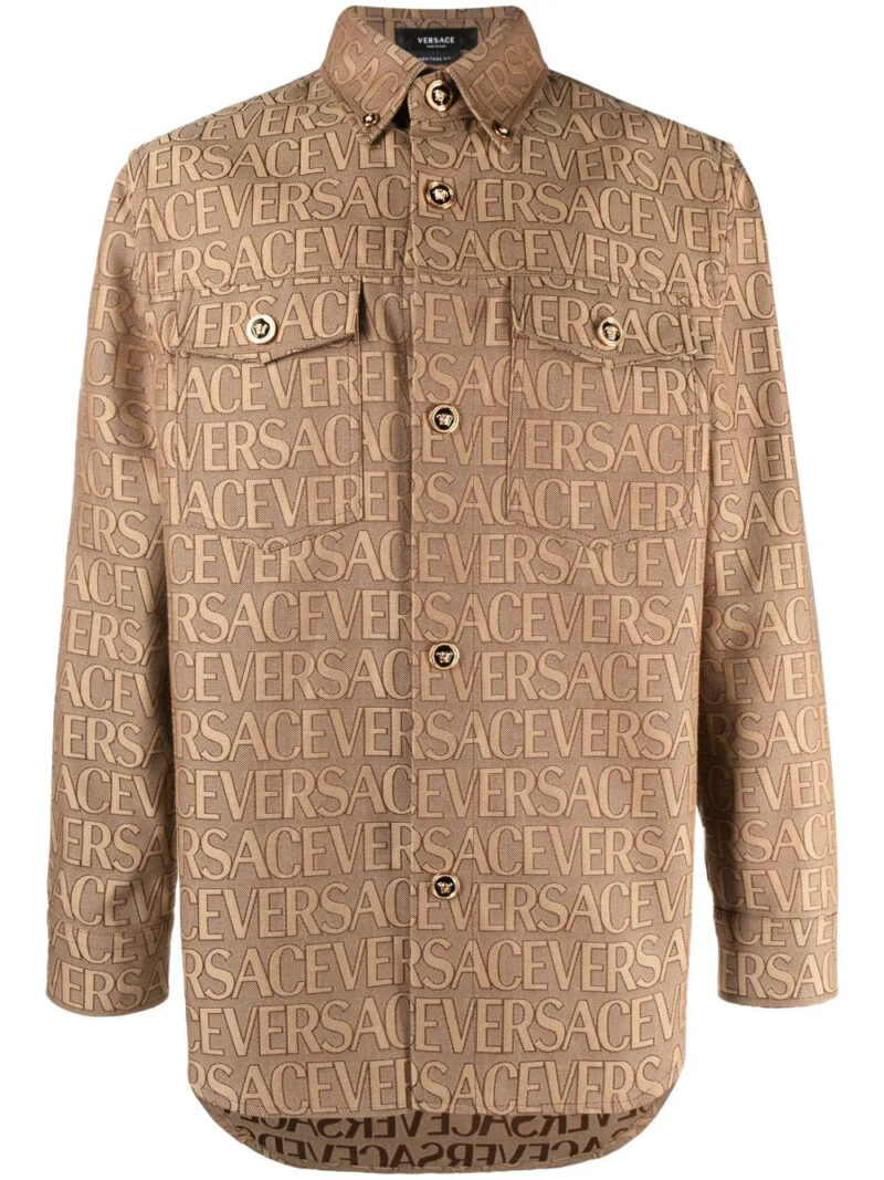 Versace  Versace Allover-jacquard shirt