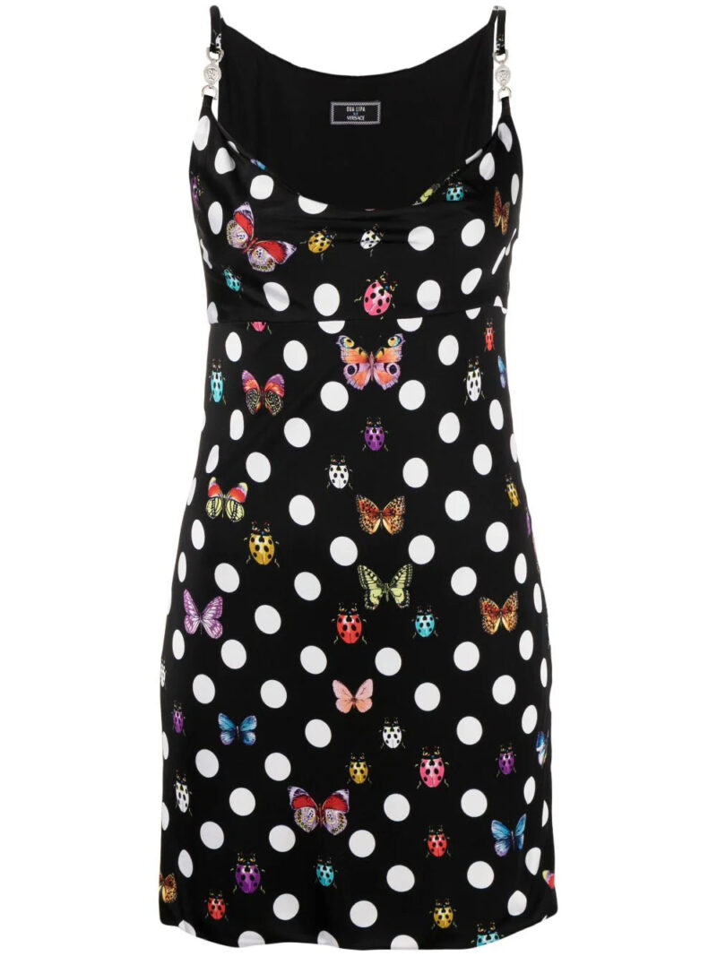 Versace  x Dua Lipa Butterflies Medusa minidress