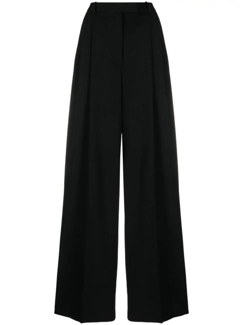 Versace pleated wide-leg stretch-wool trousers