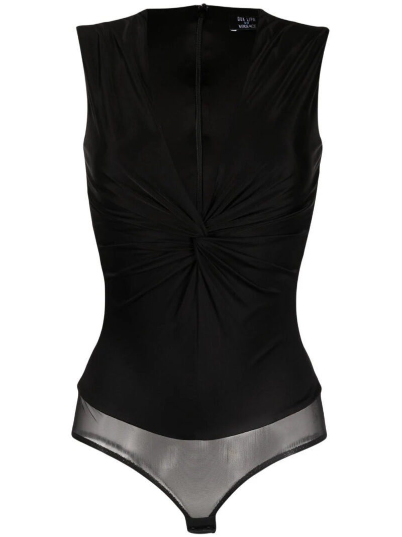 Versace  knotted V-neck bodysuit