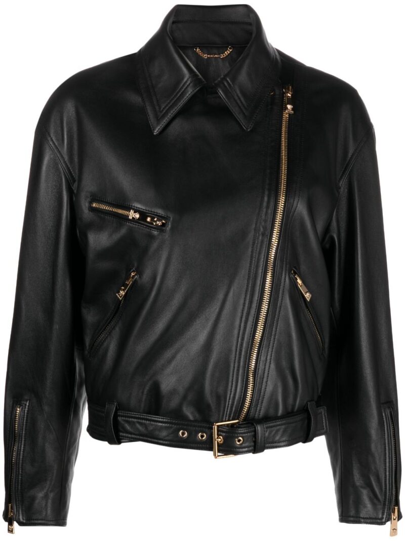 Versace  leather biker jacket