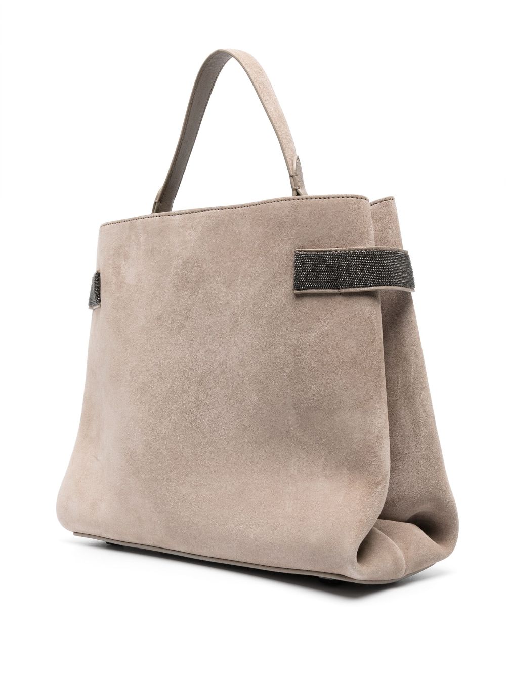 Brunello Cucinelli  Monili-detail suede tote bag