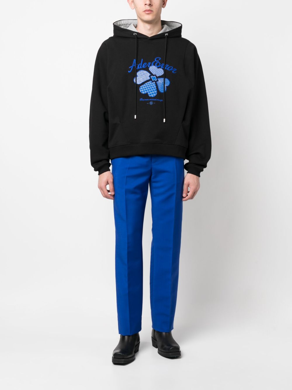 Ader Error  embroidered-logo cotton hoodie