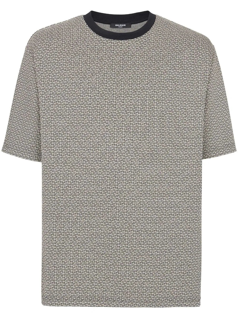 Balmain  monogram-print T-shirt