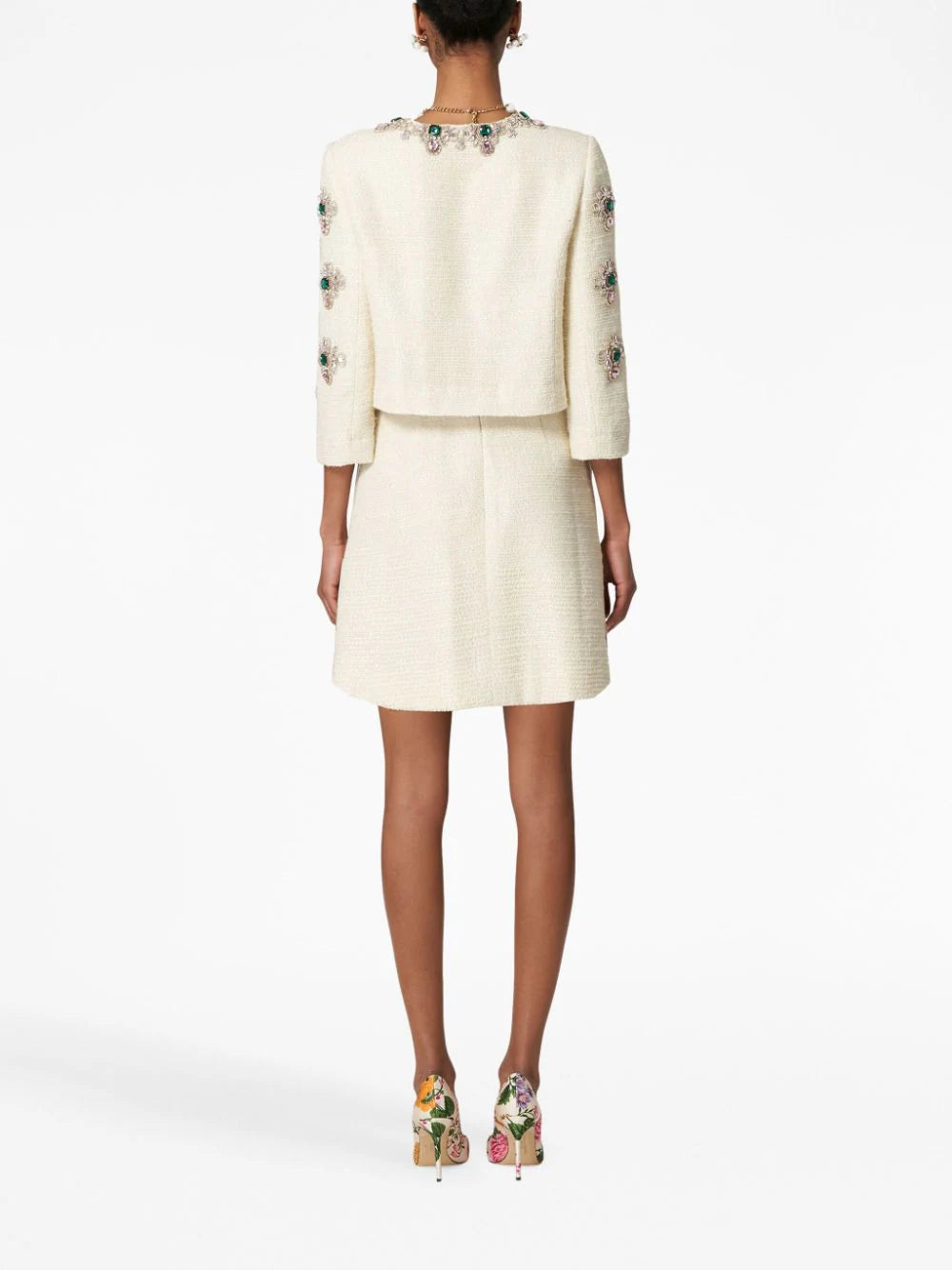 Carolina Herrera  crystal-embellished tweed jacket