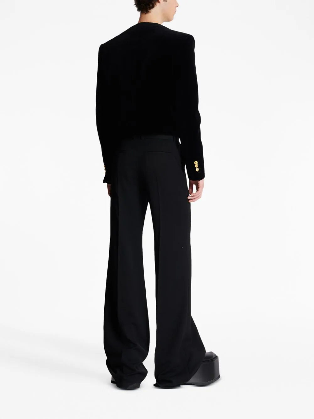 Balmain fully-embroidered velvet jacket