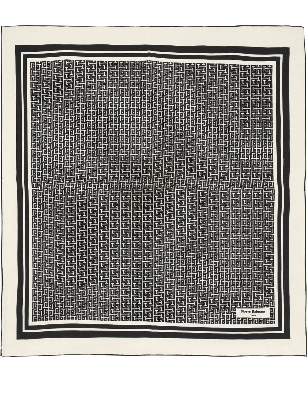 Balmain  monogram-pattern wool scarf