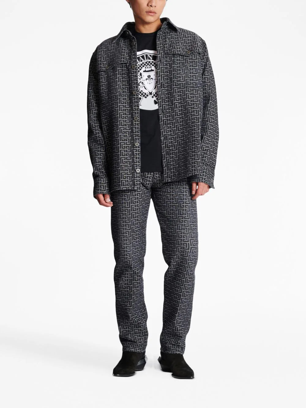 Balmain  Coin Flock round-neck T-shirt