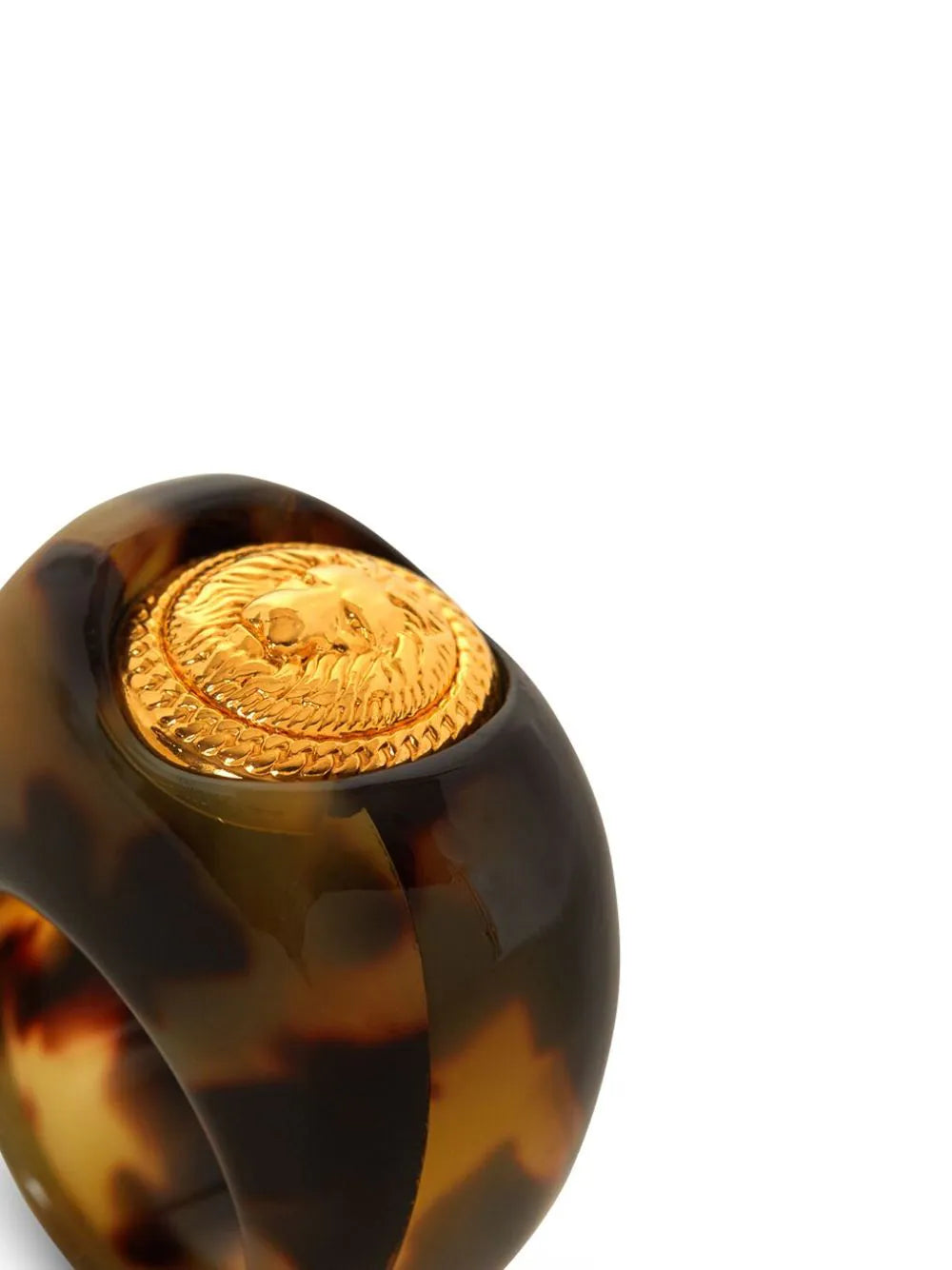 Balmain  Lion tortoiseshell-effect ring