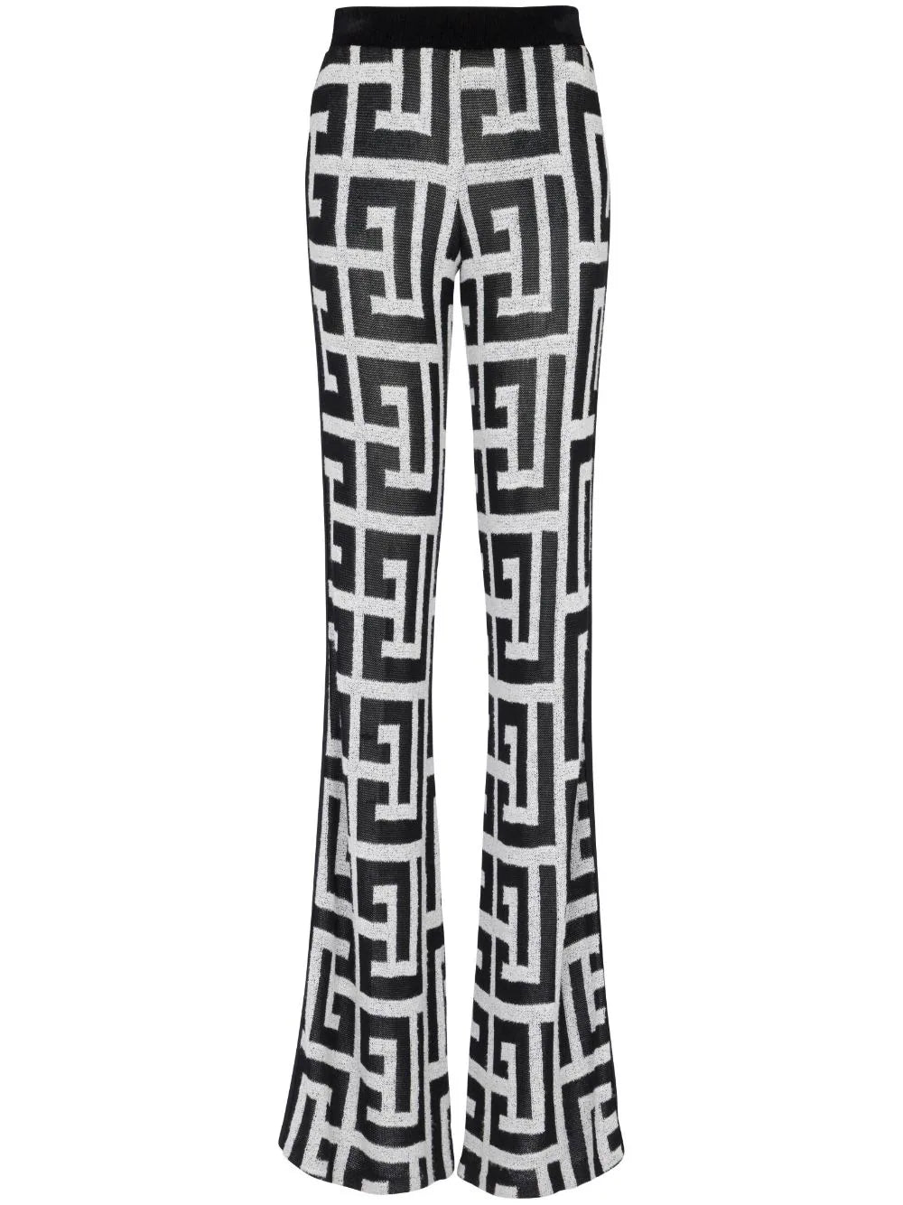 Balmain  monogram-pattern straight trousers