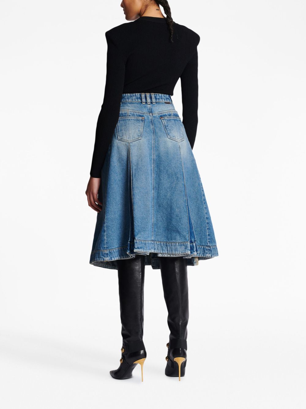Balmain button-embellished round neck jumper