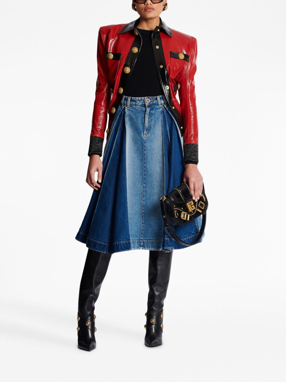 Balmain button-embellished round neck jumper
