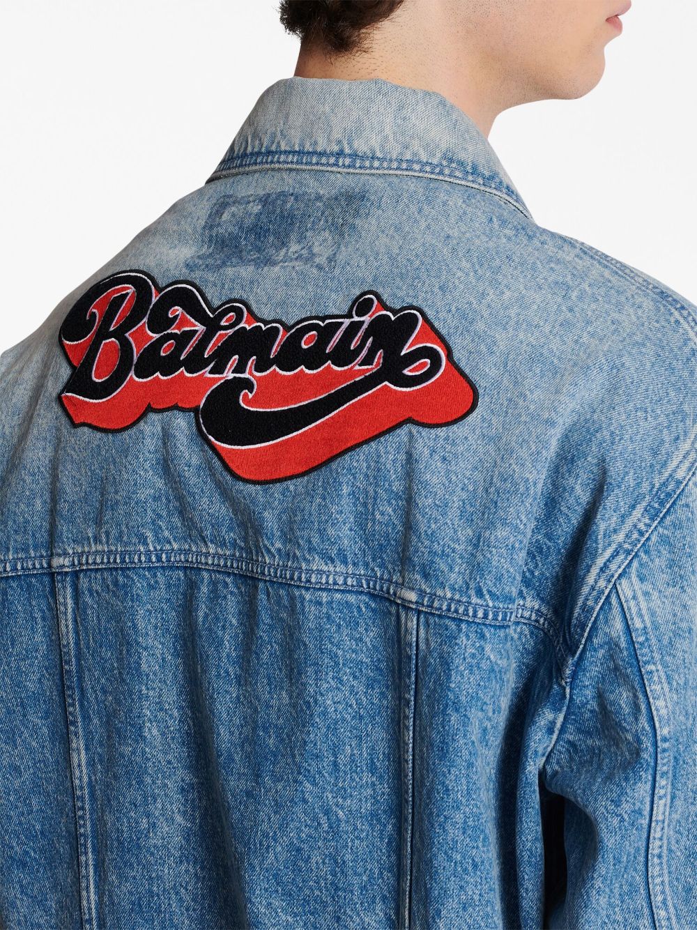 Balmain 70s logo-patch denim jacket