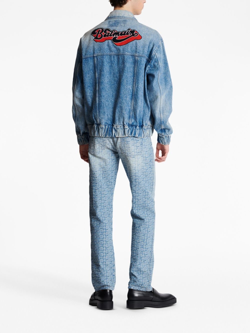 Balmain 70s logo-patch denim jacket