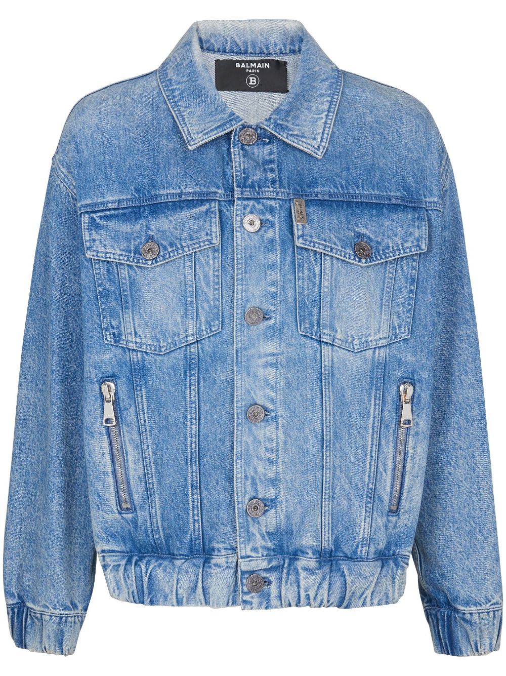 Balmain 70s logo-patch denim jacket