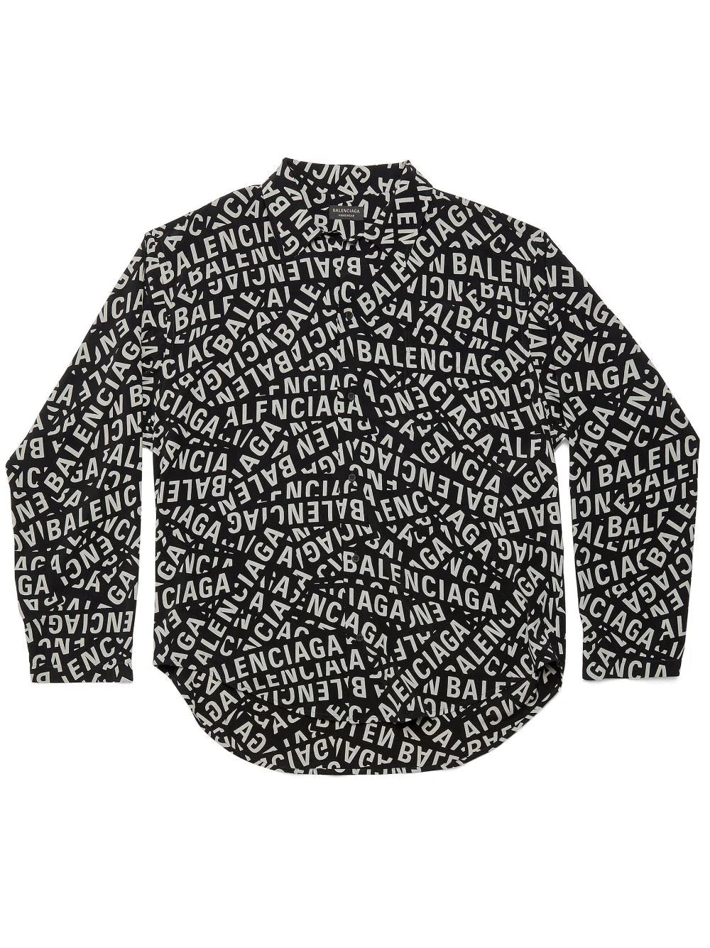 Balenciaga  logo-print long-sleeved shirt