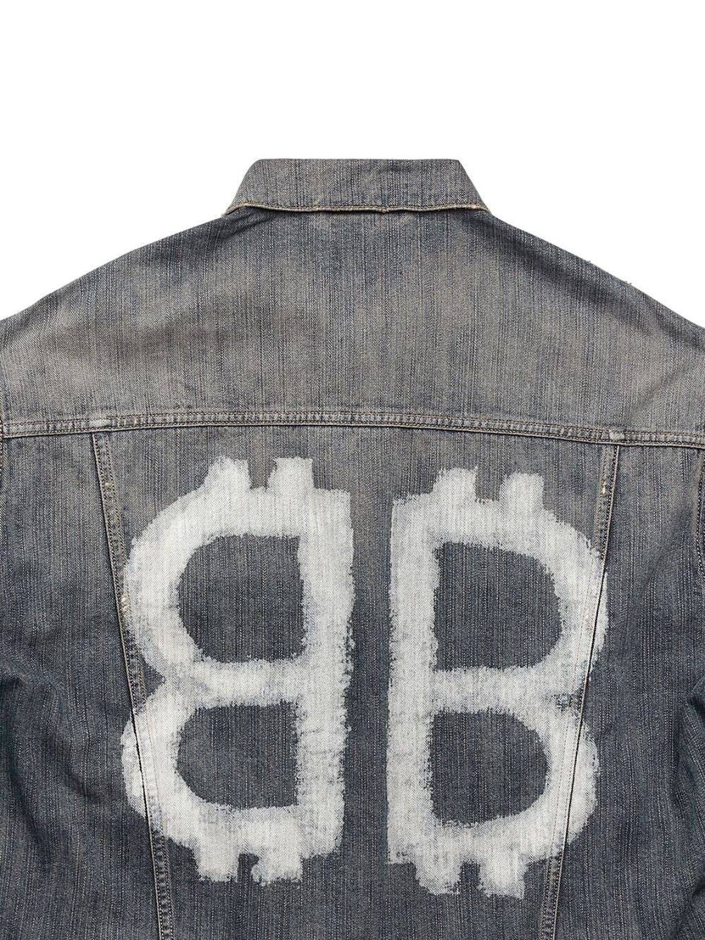 Balenciaga logo-print buttoned denim jacket