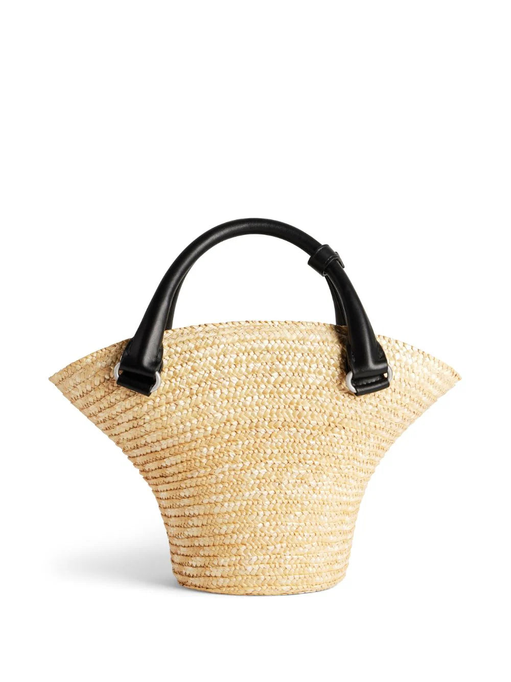 Balenciaga  mini braided-raffia tote bag