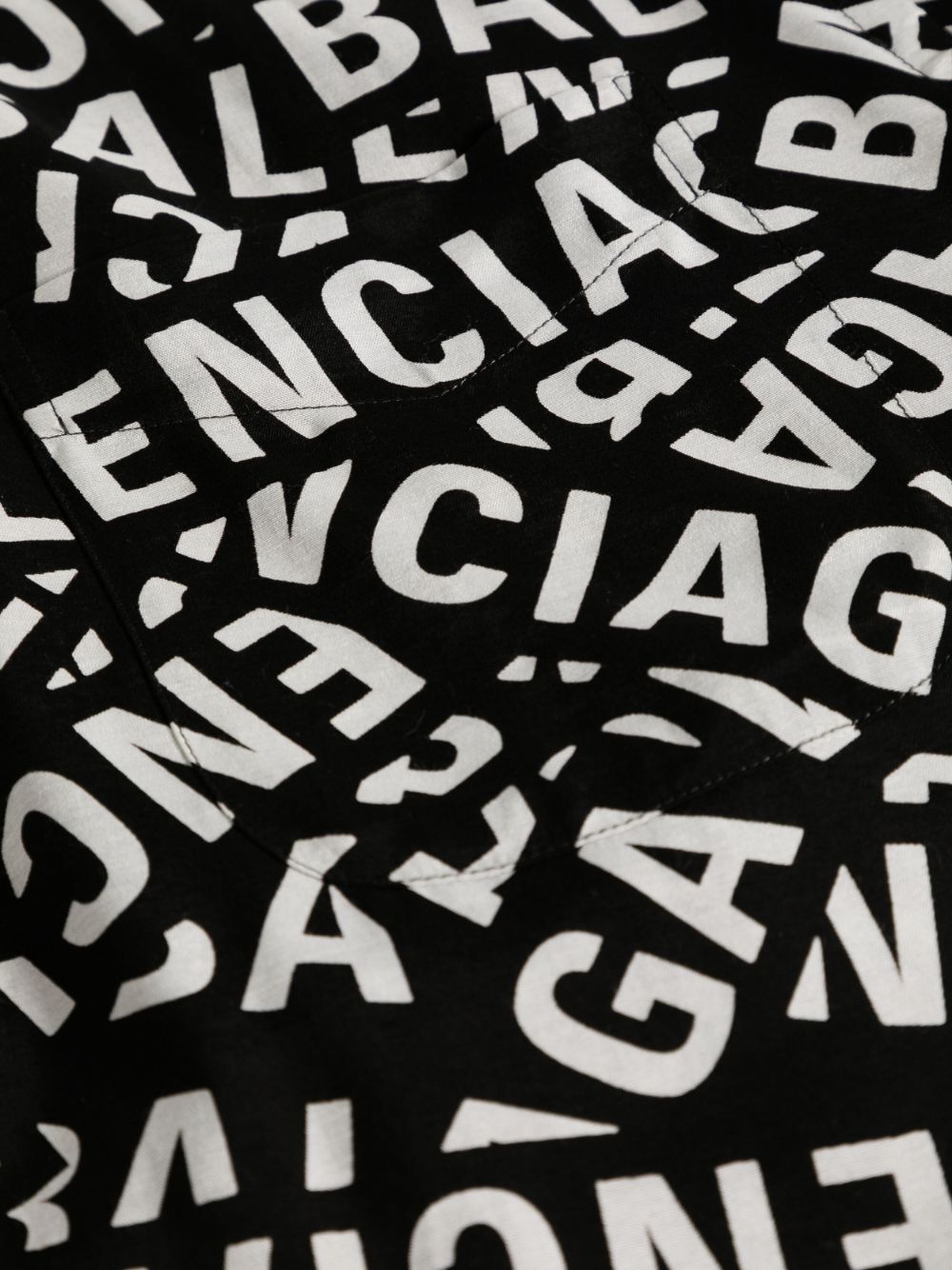 Balenciaga Logo Strips-print lounge shirt