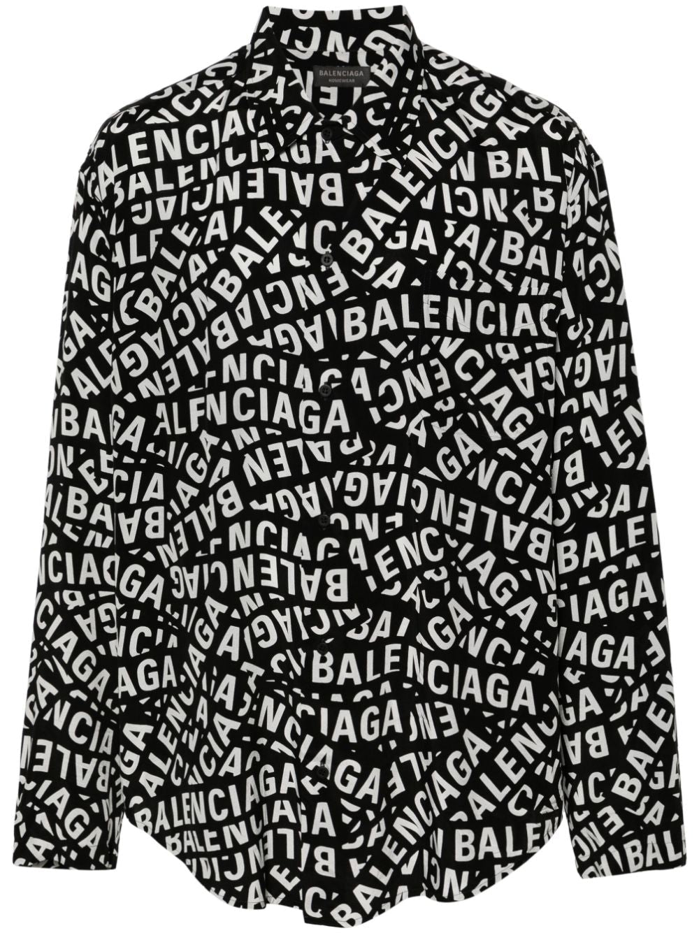 Balenciaga Logo Strips-print lounge shirt