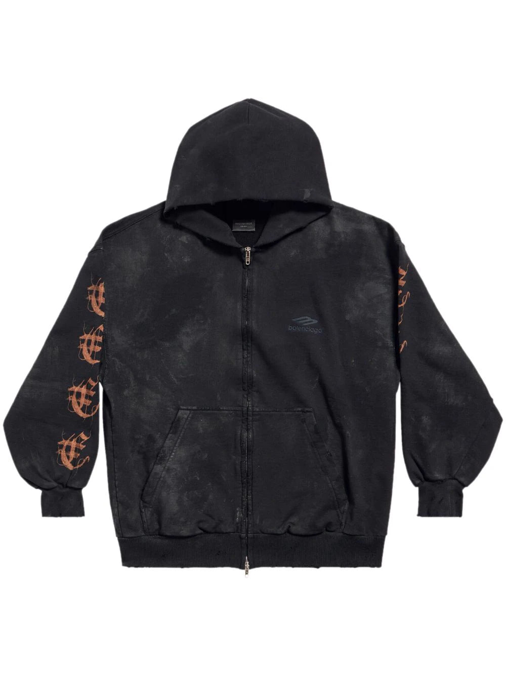 Balenciaga  Heavy metal artwork zip-up hoodie