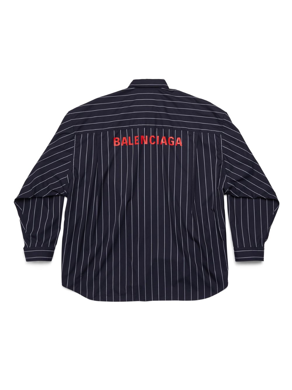 Balenciaga logo-print striped shirt