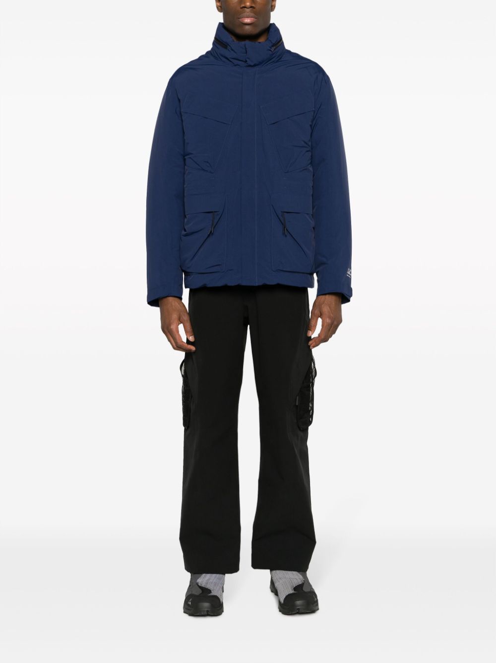 C.P. Company logo-print cargo-pocket jacket