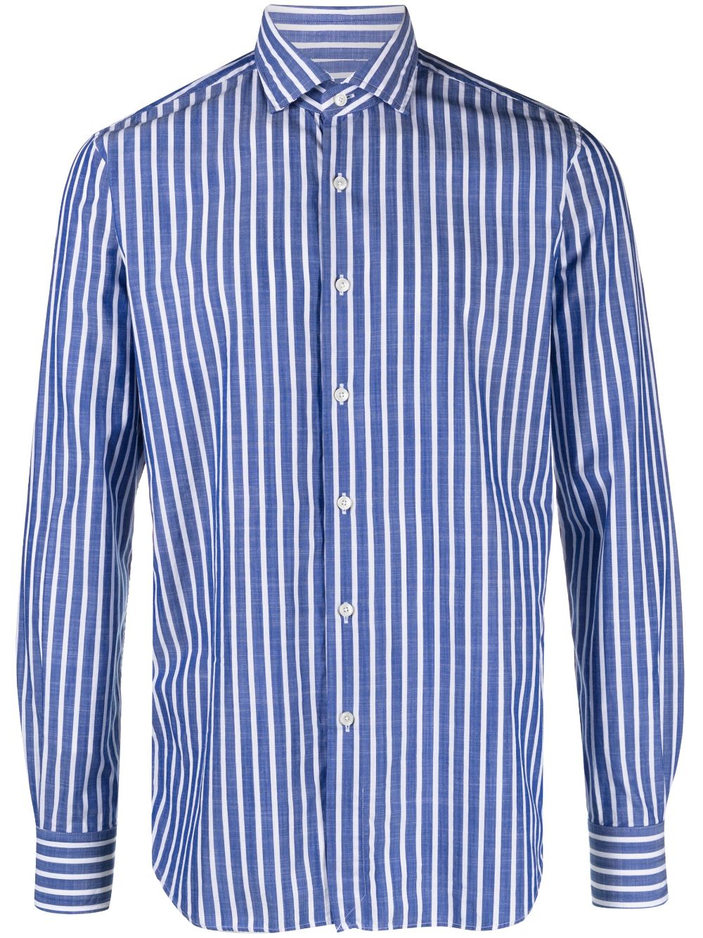 Xacus  striped long-sleeve cotton shirt