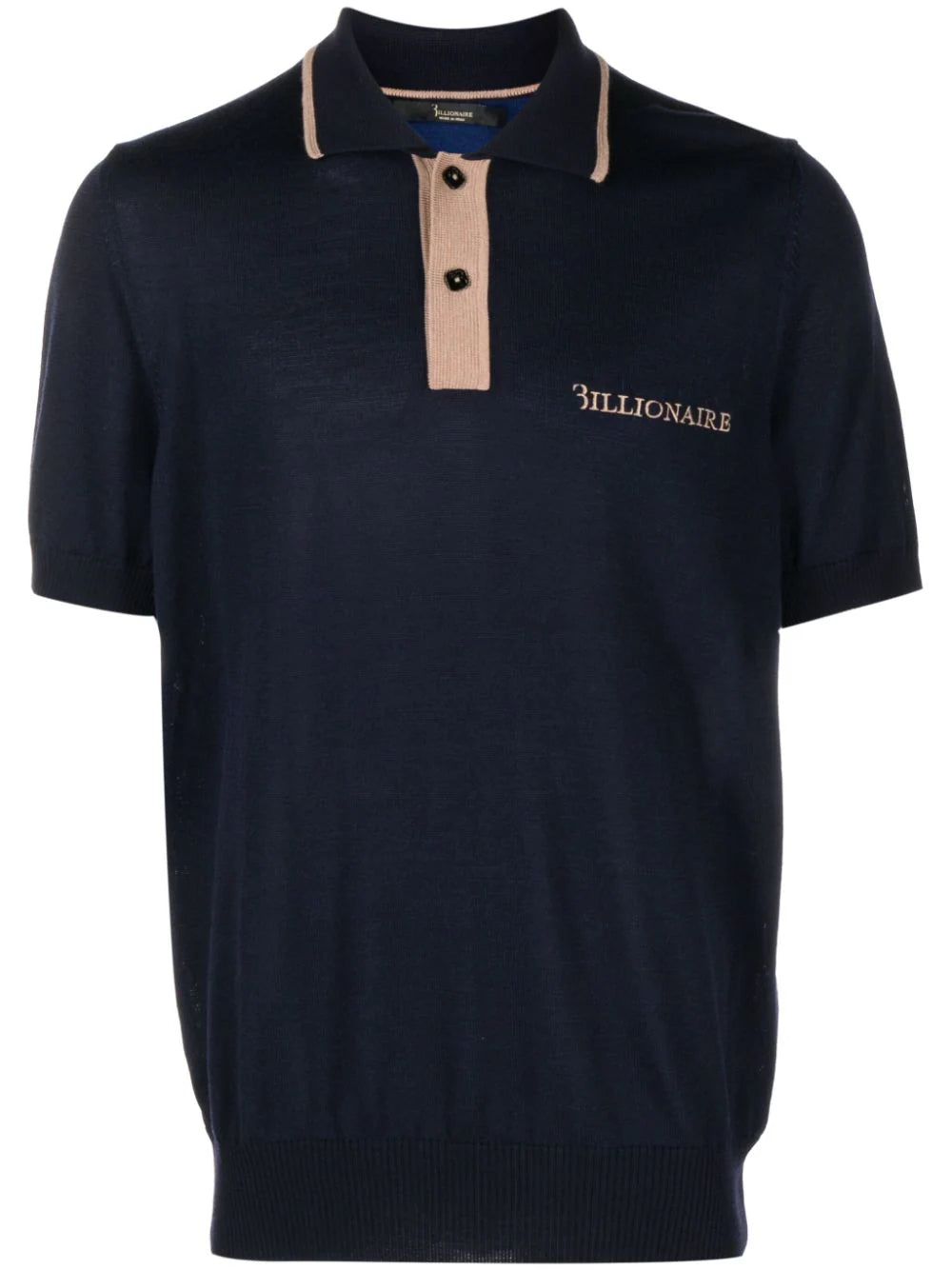Billionaire  logo-embroidered merino polo shirt
