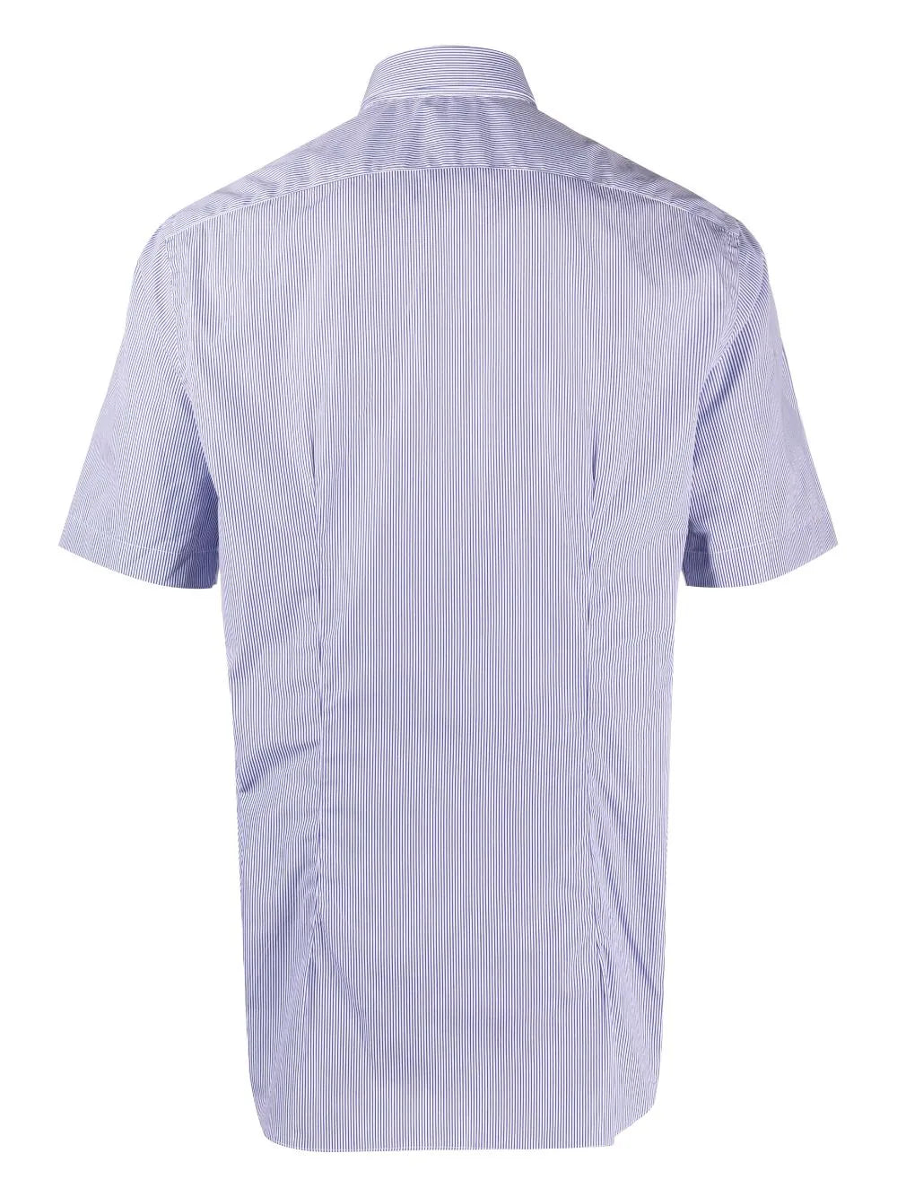 Xacus  striped short-sleeve cotton shirt