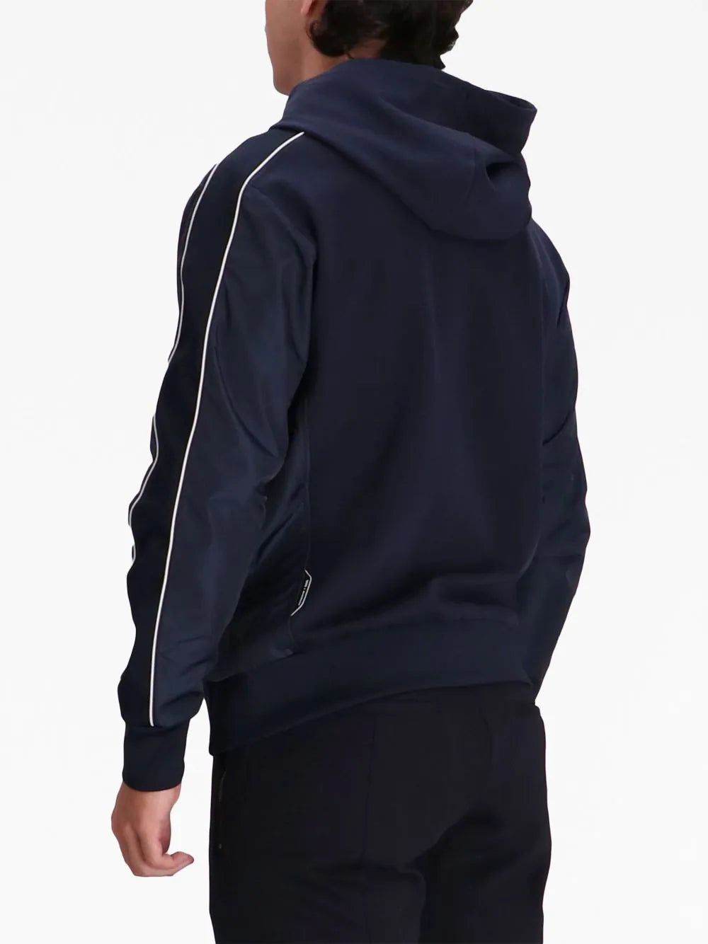 BOSS logo-print zip-up hoodie