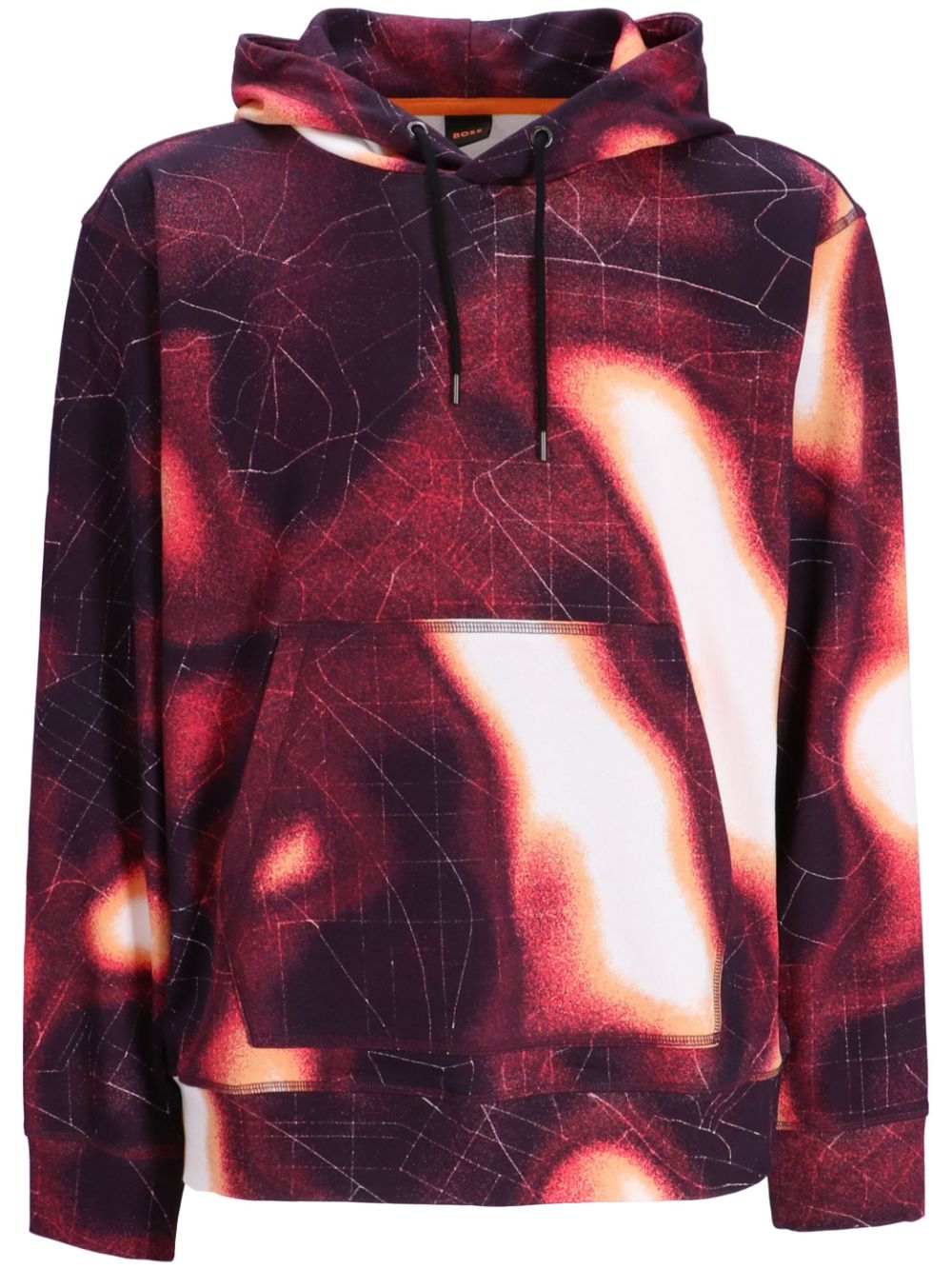 BOSS  heat-map print cotton hoodie