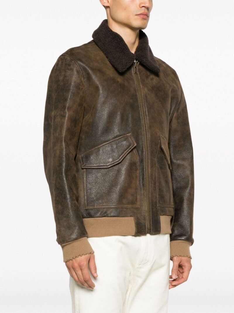 Zadig&Voltaire  Mate shearling-collar leather jacket