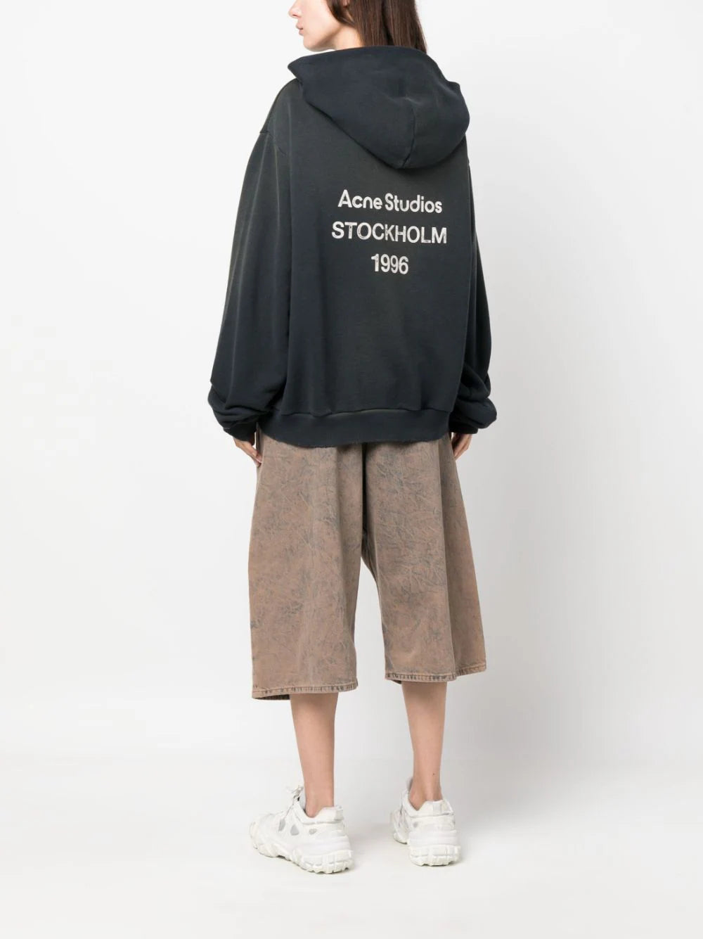 Acne Studios  logo-print drop-shoulder hoodie