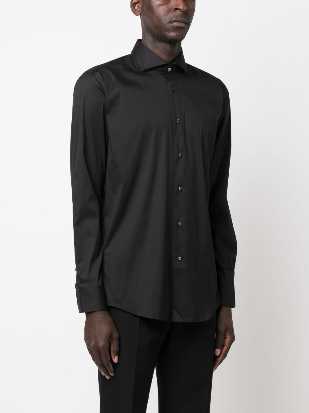 BOSS spread-collar button -up shirt