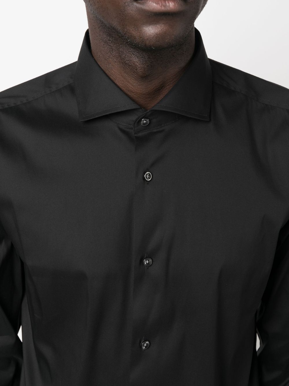 BOSS spread-collar button -up shirt