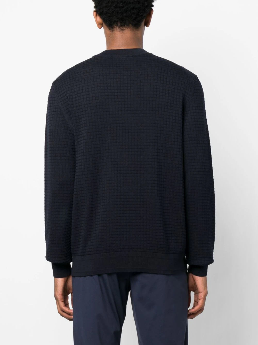 BOSS jacquard-pattern crewneck sweatshirt