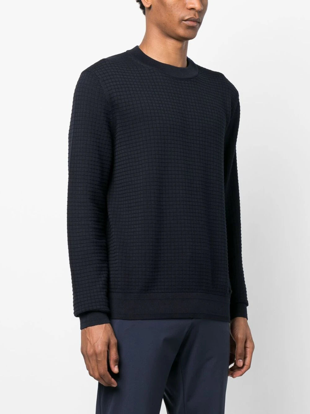 BOSS jacquard-pattern crewneck sweatshirt