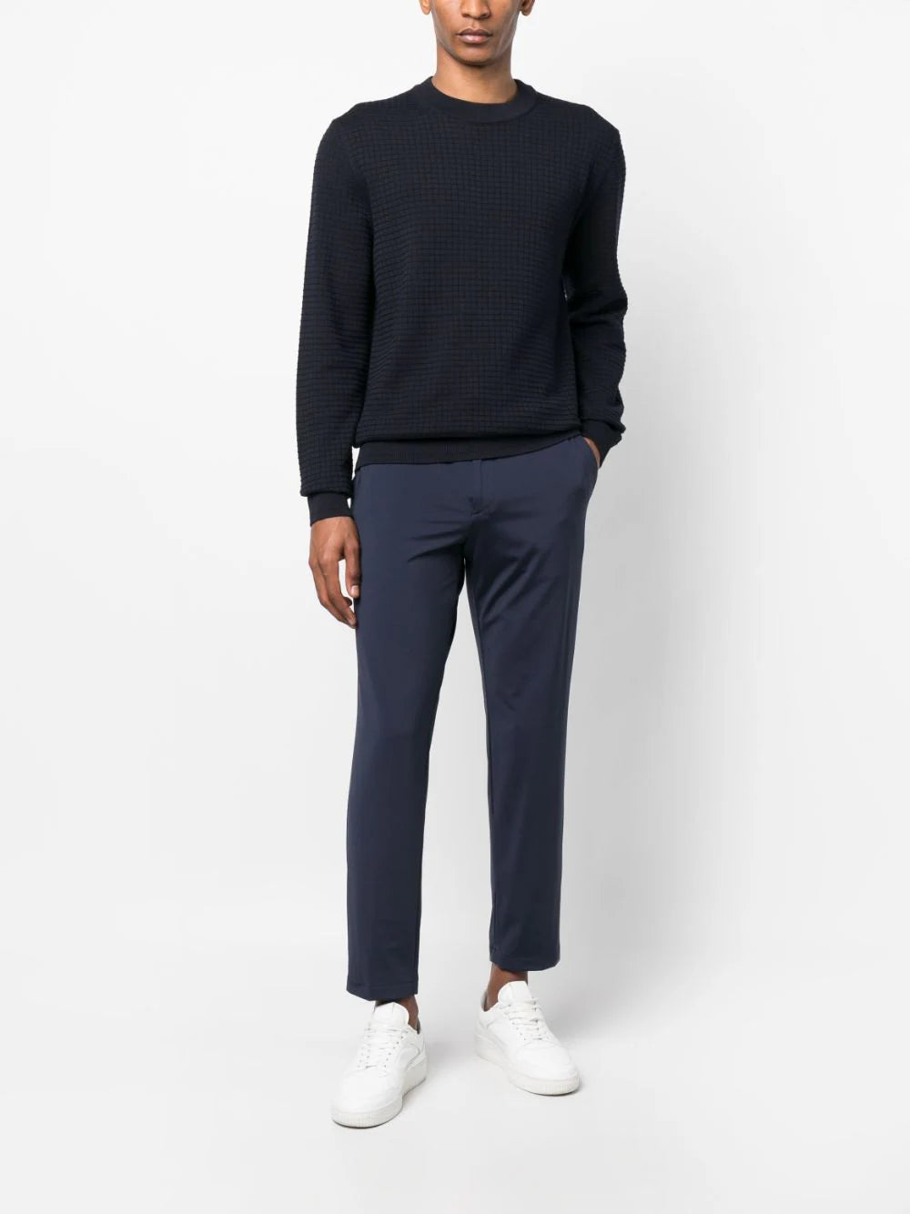 BOSS jacquard-pattern crewneck sweatshirt