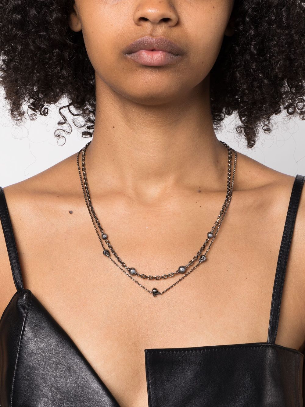 Alexander McQueen skull-charm chain-link necklace