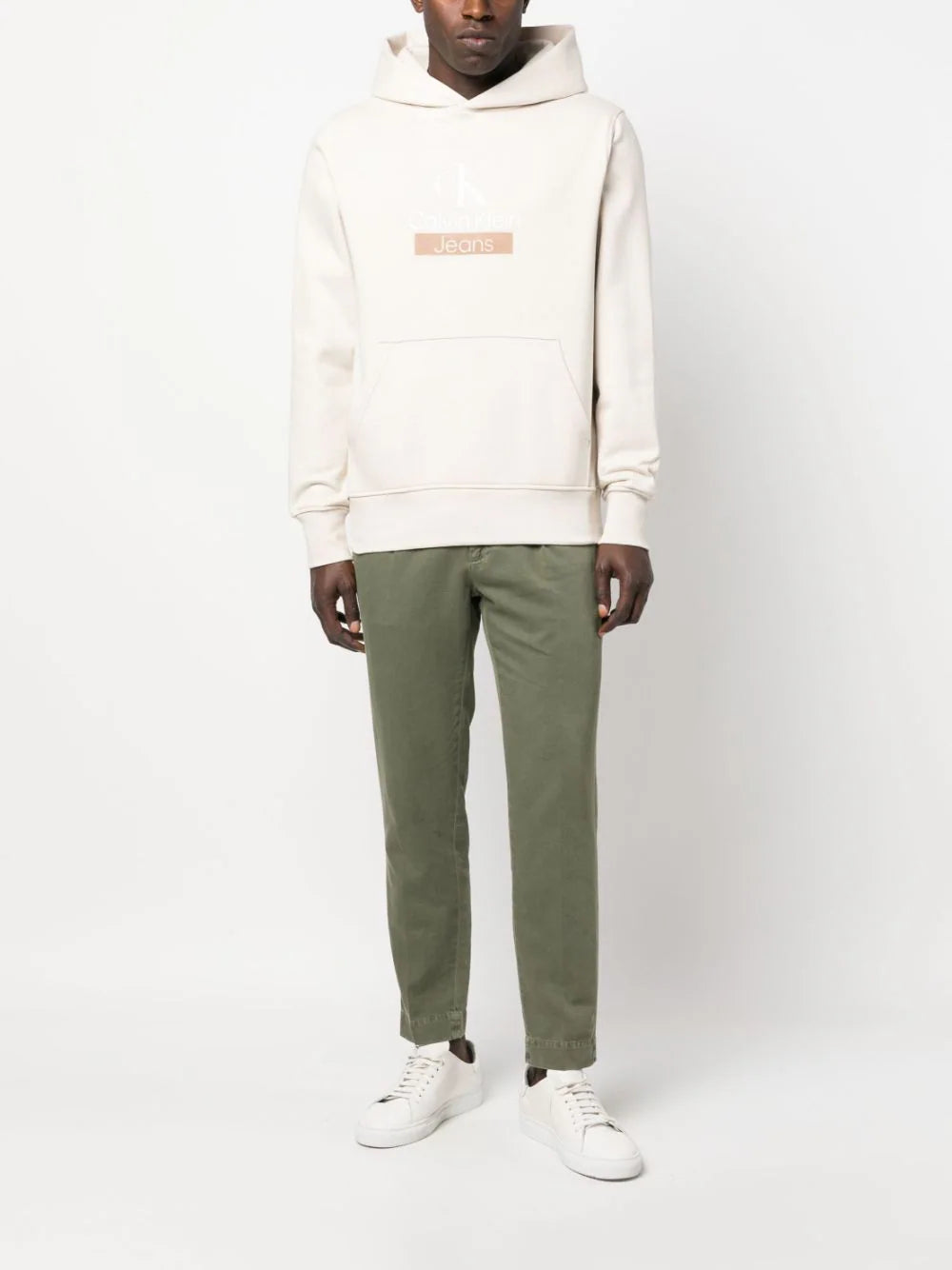 Calvin Klein Jeans logo-print cotton-blend hoodie