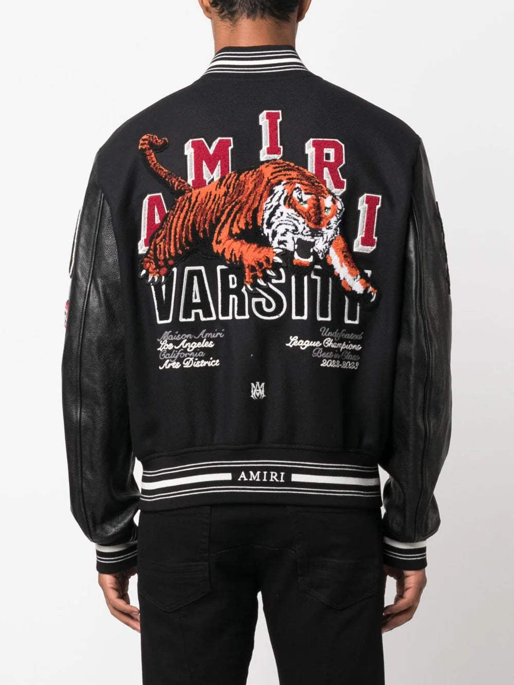 AMIRI  logo-patch varsity jacket