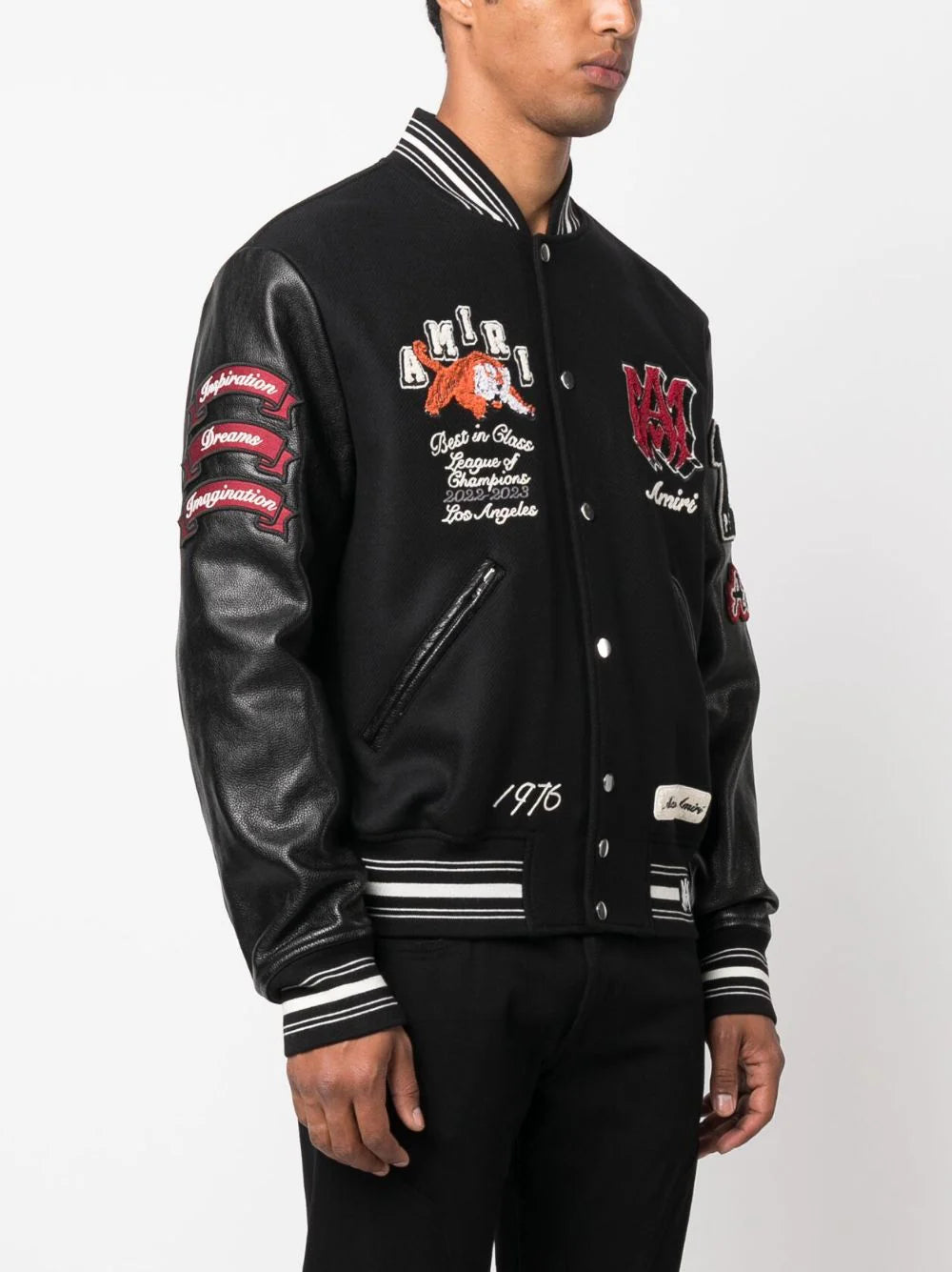 AMIRI  logo-patch varsity jacket