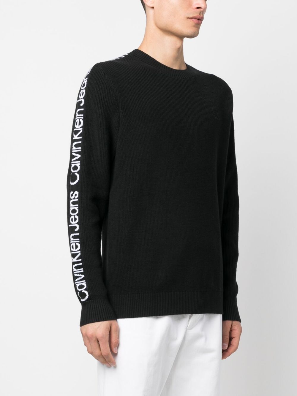 Calvin Klein  logo-tape crew-neck sweatshirt
