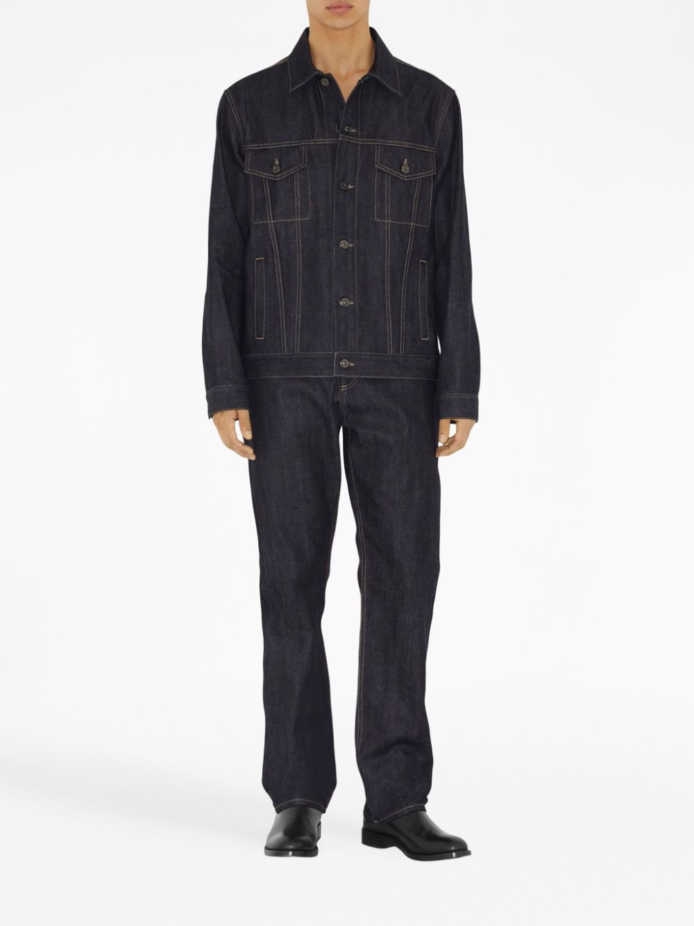 Burberry logo-patch denim jacket