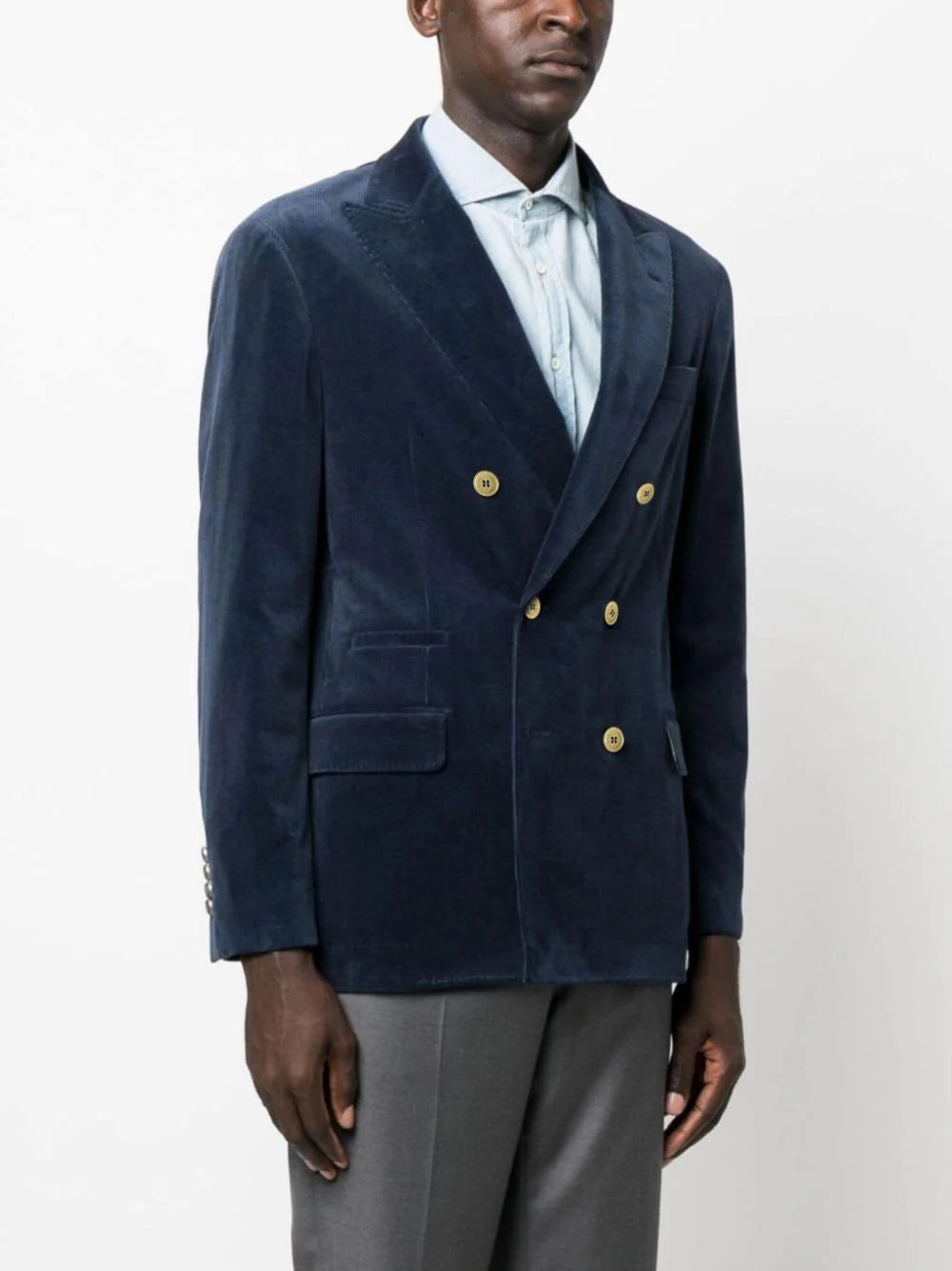Brunello Cucinelli double-breasted velvet blazer - Image 3