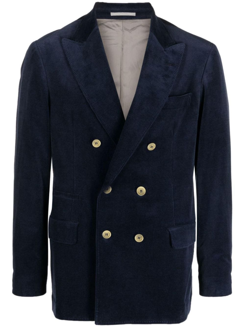 Brunello Cucinelli double-breasted velvet blazer