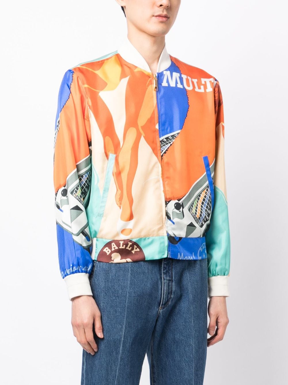 Bally graphic-print bomber jacket - Image 3